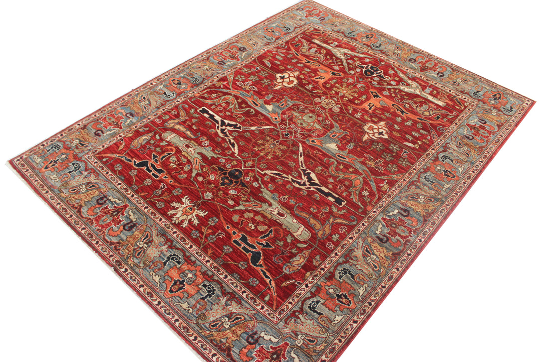 Hand Knotted Afghani Aryana Area Rug > Design# CCFOR231115 > Size: 5'-0" x 6'-8"