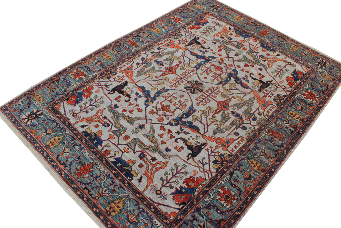 Hand Knotted Afghani Aryana Area Rug > Design# CCFOR231116 > Size: 4'-10" x 6'-7"
