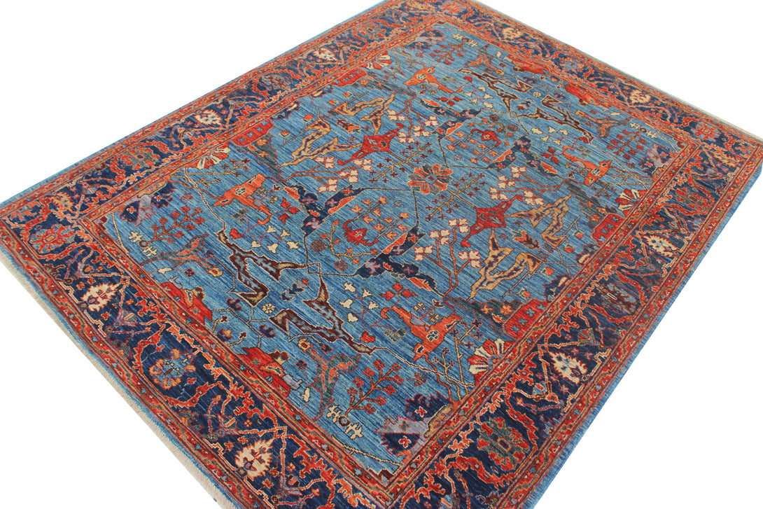 Hand Knotted Afghani Aryana Area Rug > Design# CCFOR231119 > Size: 5'-4" x 6'-10"