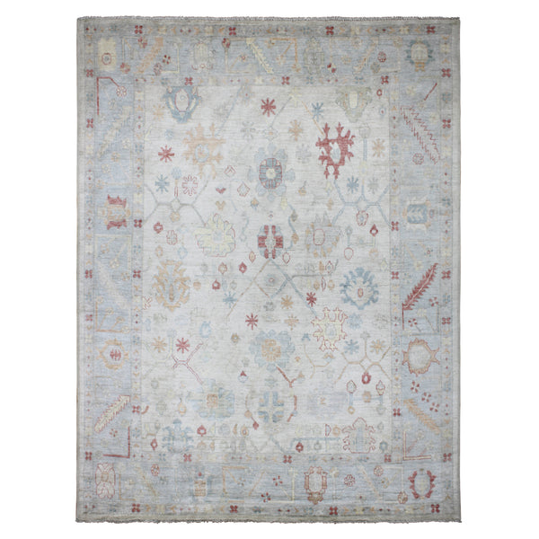Hand Knotted Afghani Oushak Area Rug > Design# CCRAC23019 > Size: 9'-0" x 11'-9"