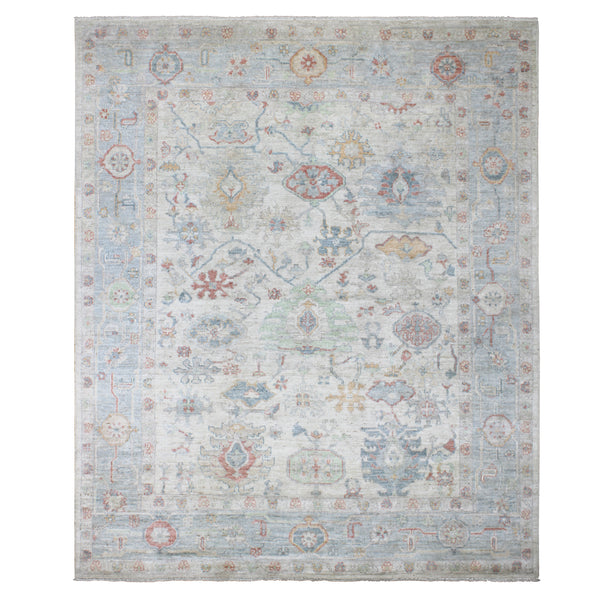 Hand Knotted Afghani Oushak Area Rug > Design# CCRAC23034 > Size: 8'-1" x 9'-9"