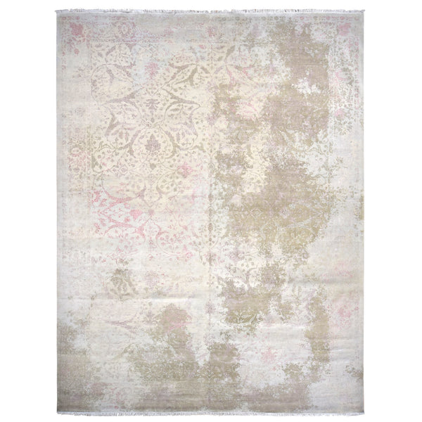 Hand Knotted Neutral Modern Rectangle Area Rug > Design# CCSR78037 > Size: 12'-0" x 15'-4"
