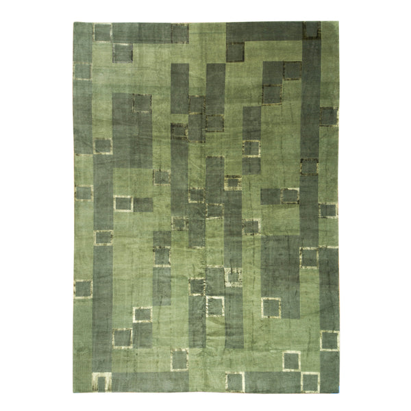 Tibbetian Silk And Wool Rug > Design # 955 > 9'-10" X 13'-11"