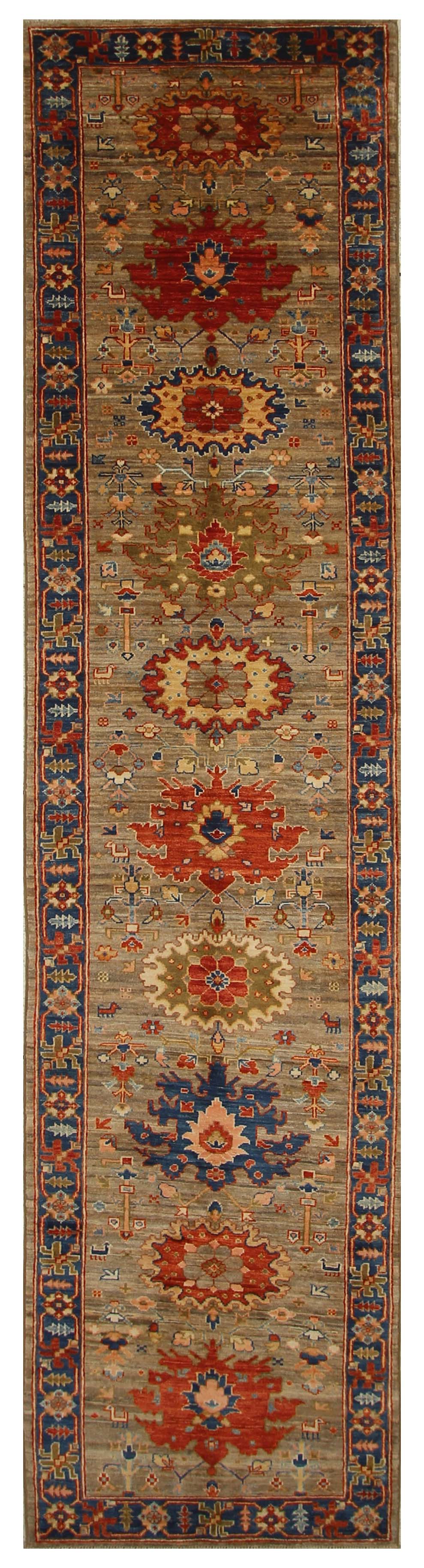 Hand Knotted Afghani Fine Aryana Runner > Design# CCATR107625 > Size: 2'-8" x 11'-8"