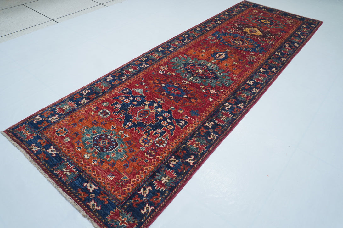 Hand Knotted Afghani Fine Aryana Runner > Design# CCATR111822 > Size: 3'-2" x 9'-8"