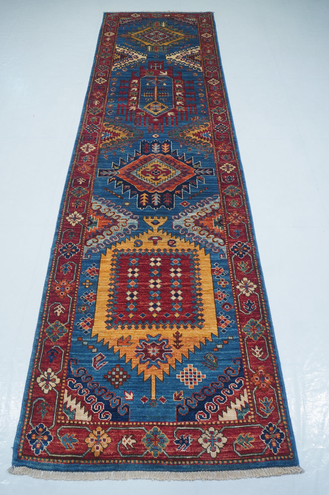 Hand Knotted Afghani Fine Aryana Runner > Design# CCATR113266 > Size: 2'-9" x 10'-2"
