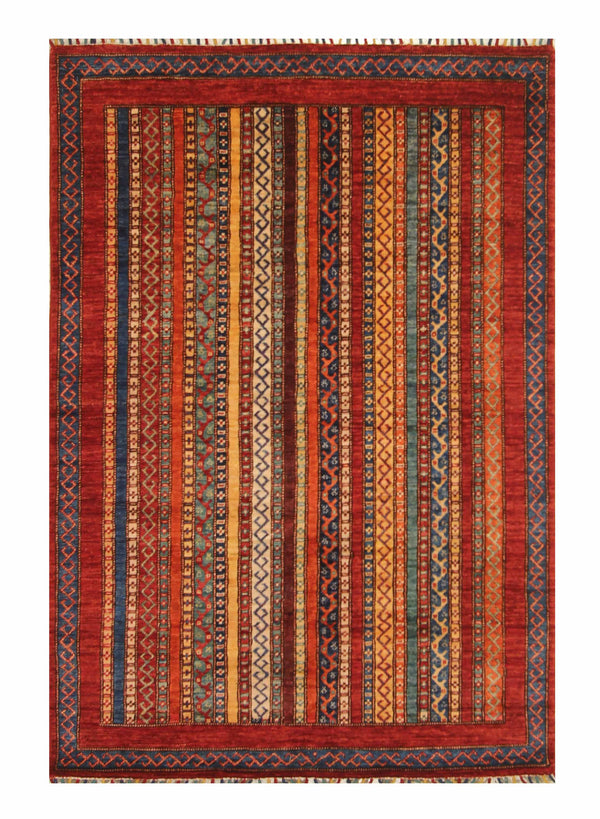 Hand Knotted Afghani Shaal Area Rug > Design# CCATR115081 > Size: 4'-0" x 5'-10"