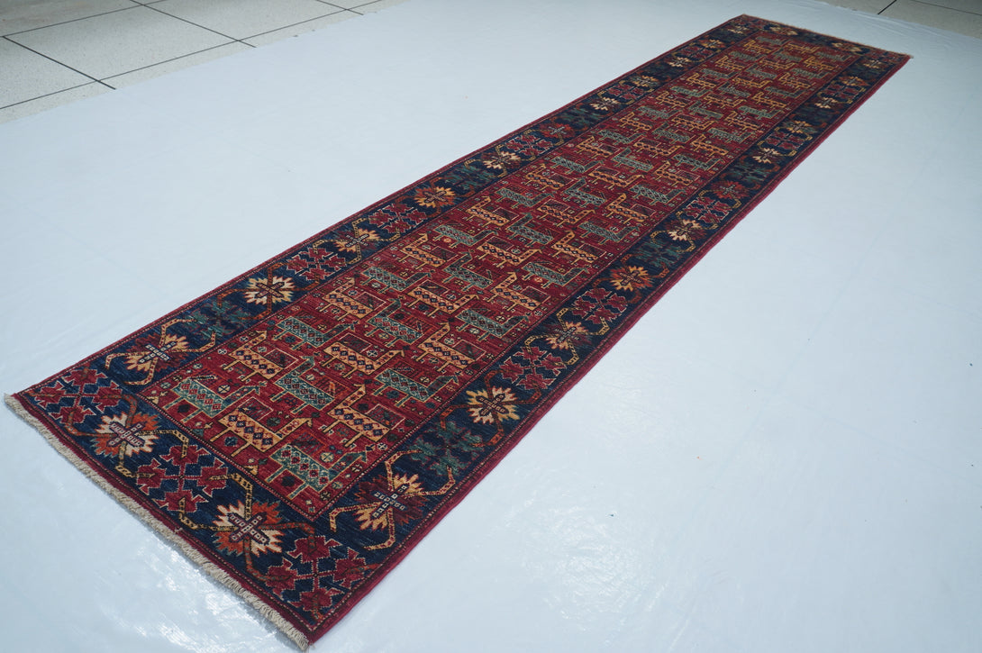 Hand Knotted Afghani Fine Aryana Runner > Design# CCATR115084 > Size: 2'-8" x 11'-10"