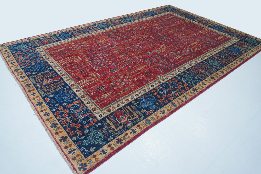 Hand Knotted Afghani Fine Aryana Area Rug > Design# CCATR115896 > Size: 6'-0" x 9'-5"