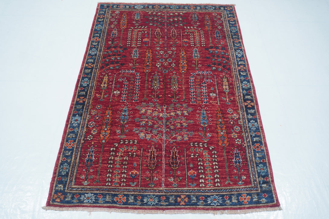 Hand Knotted Afghani Fine Aryana Area Rug > Design# CCATR115957 > Size: 3'-4" x 4'-11"
