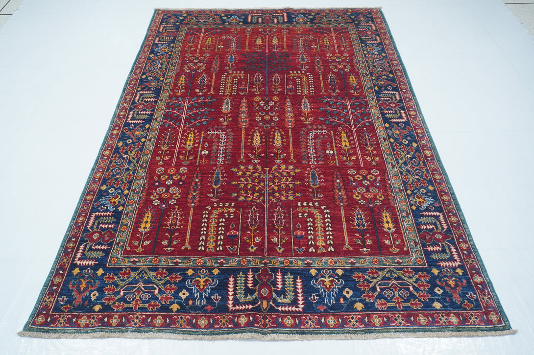 Hand Knotted Afghani Fine Aryana Area Rug > Design# CCATR115963 > Size: 4'-9" x 6'-10"