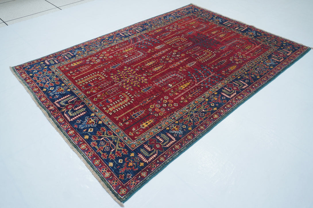 Hand Knotted Afghani Fine Aryana Area Rug > Design# CCATR115963 > Size: 4'-9" x 6'-10"