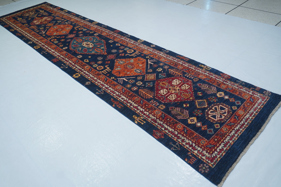 Hand Knotted Afghani Fine Aryana Runner > Design# CCATR116356 > Size: 3'-0" x 12'-5"