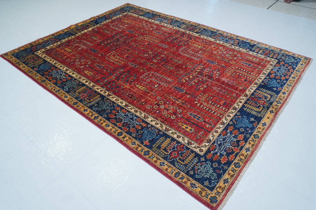 Hand Knotted Afghani Fine Aryana Area Rug > Design# CCATR116575 > Size: 5'-1" x 6'-9"
