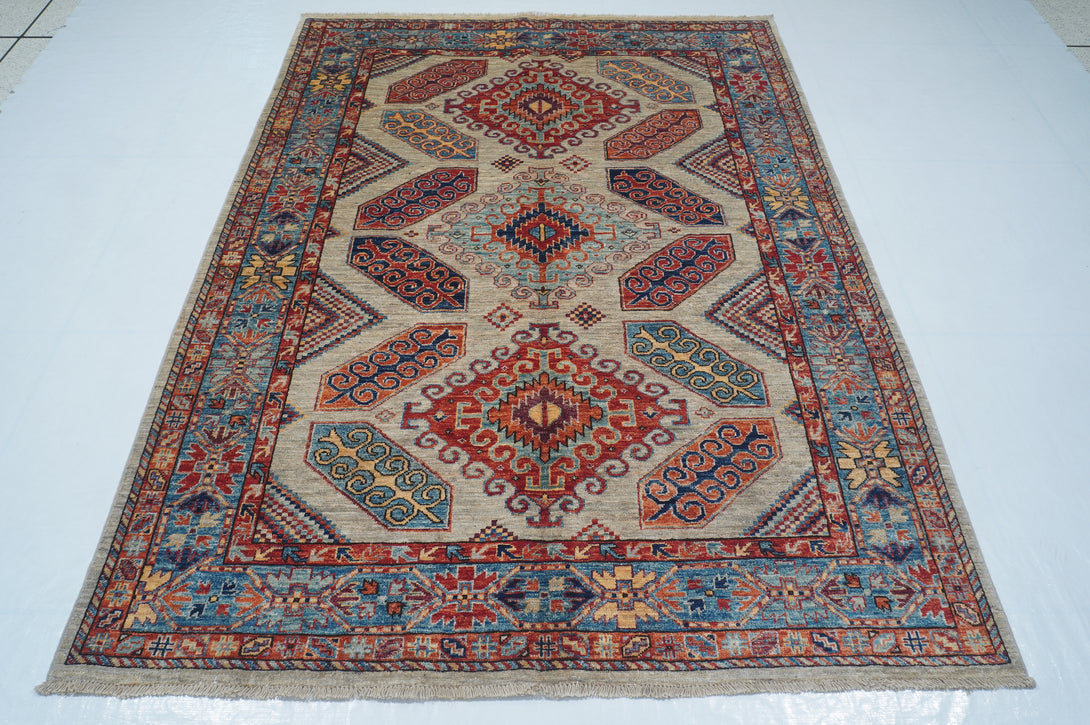 Hand Knotted Afghani Fine Aryana Area Rug > Design# CCATR12915 > Size: 5'-0" x 6'-9"