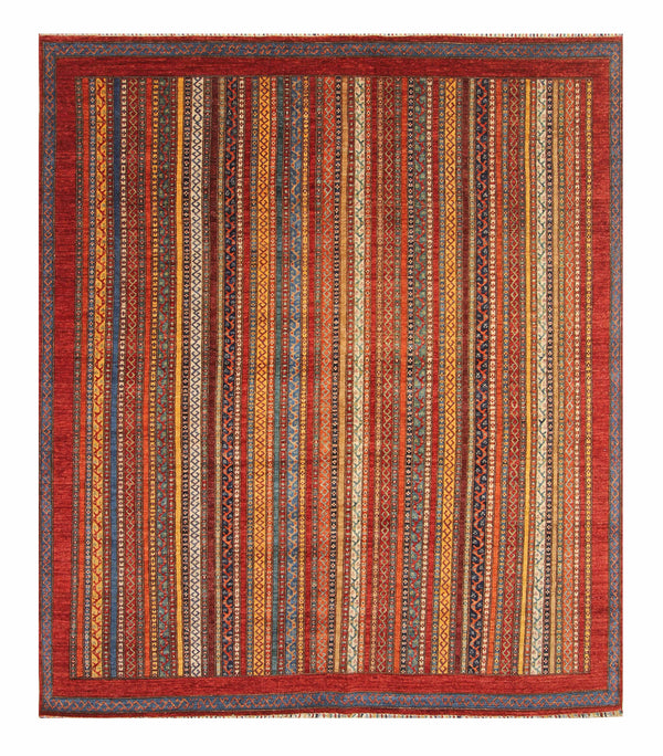 Hand Knotted Afghani Shaal Area Rug > Design# CCATR13041 > Size: 8'-2" x 9'-6"