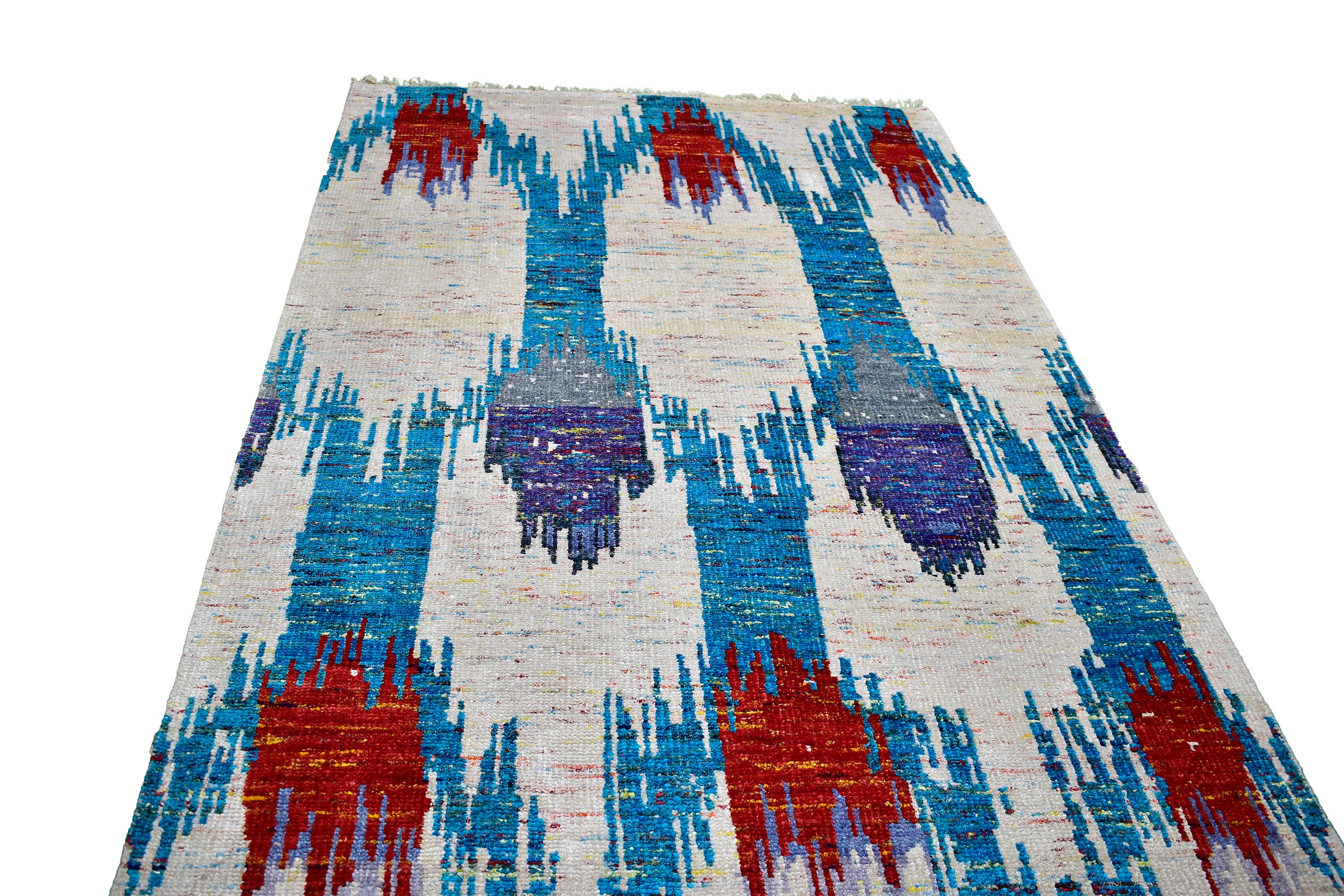 Handmade Indian Saree Silk Rug > Design # 2499 > 5'-0" X 8'-0"