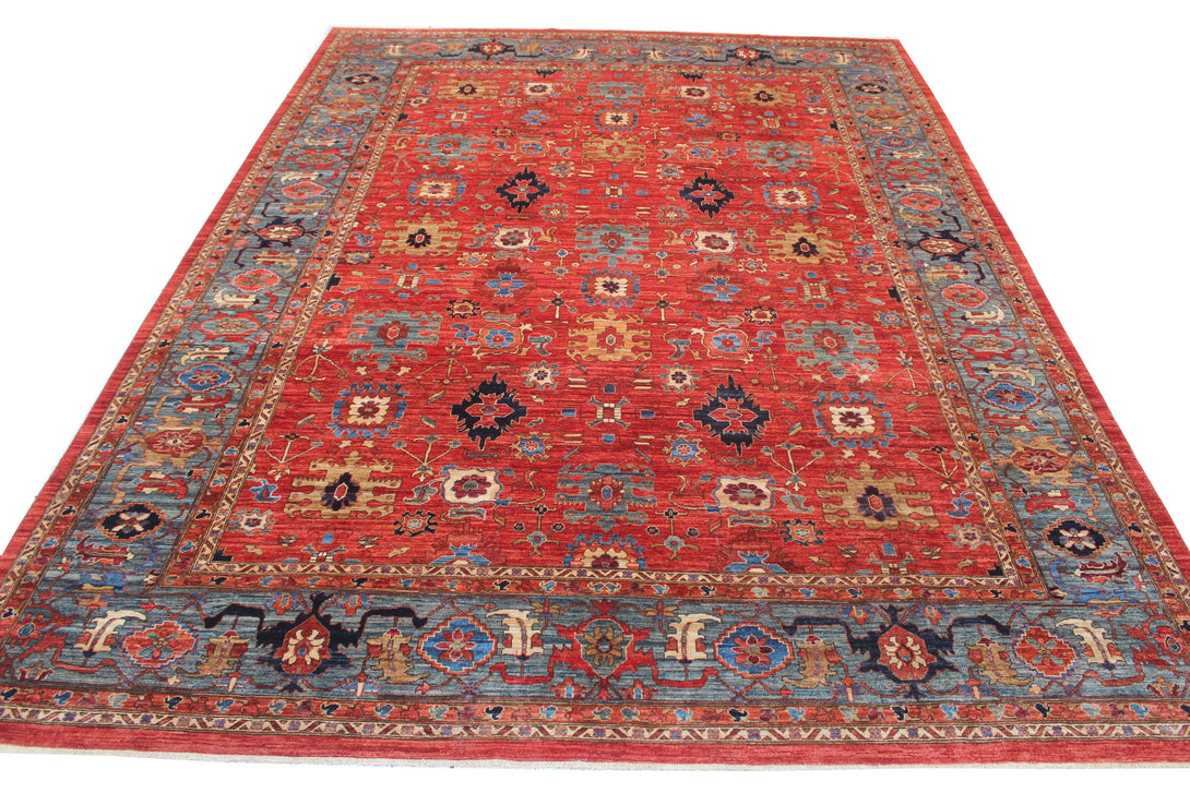 Hand Knotted Afghani Aryana Area Rug > Design# CCFOR231103 > Size: 10'-2" x 13'-9"