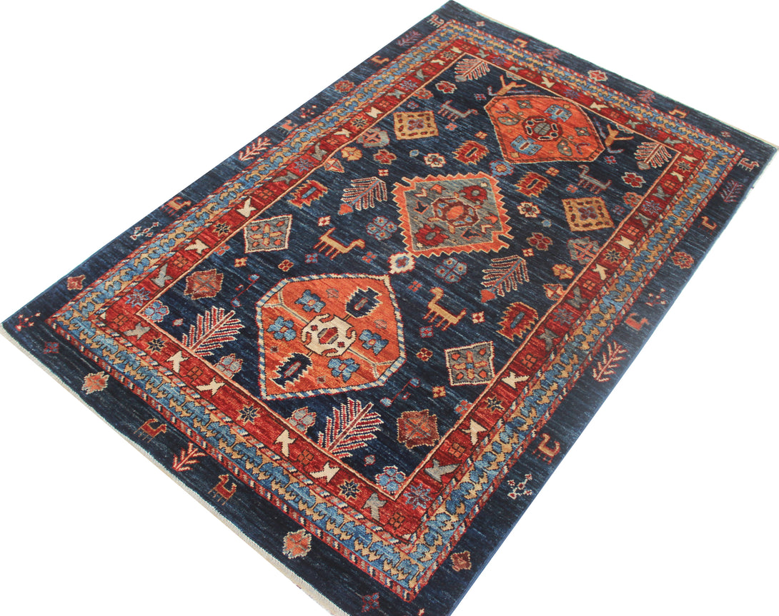 Hand Knotted Afghani Aryana Area Rug > Design# CCFOR231107 > Size: 3'-4" x 5'-2"