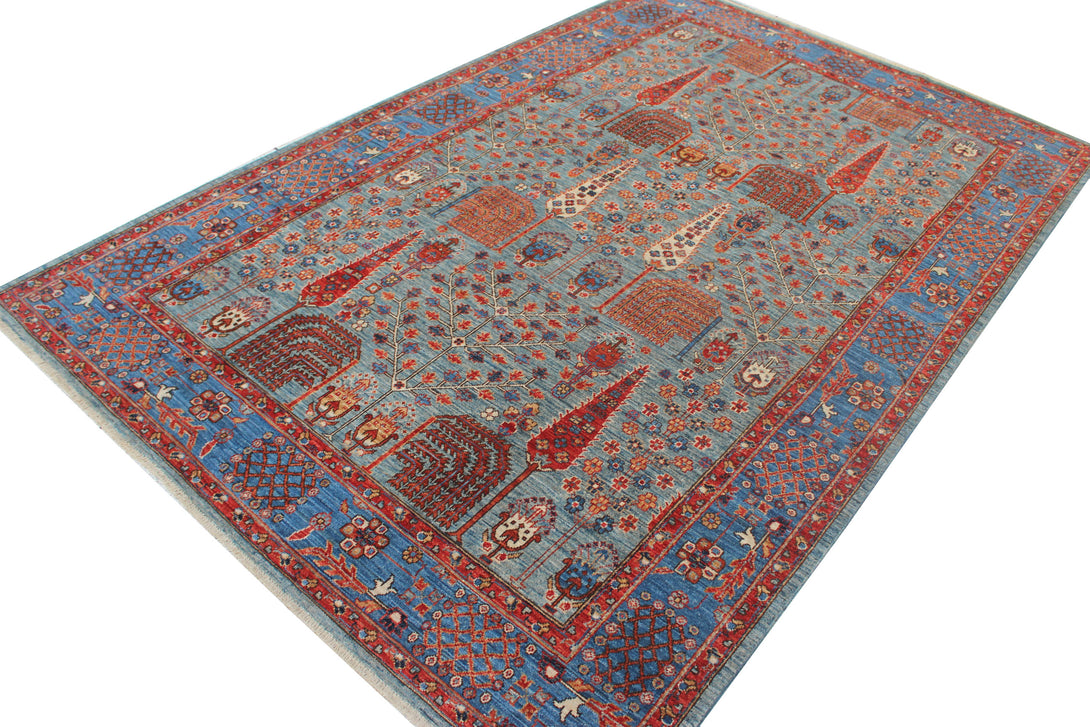Hand Knotted Afghani Aryana Area Rug > Design# CCFOR231114 > Size: 6'-1" x 9'-2"