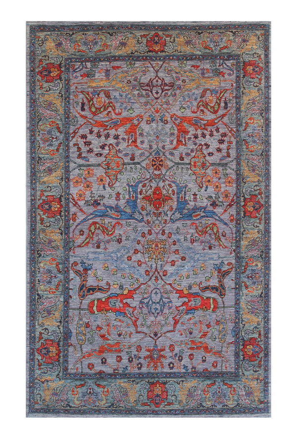 Hand Knotted Afghani Aryana Area Rug > Design# CCFOR231123 > Size: 5'-9" x 9'-4"