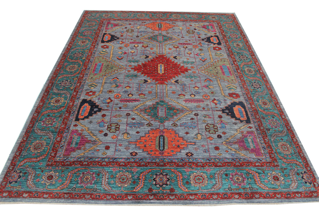 Hand Knotted Afghani Aryana Area Rug > Design# CCFOR231127 > Size: 8'-10" x 11'-7"