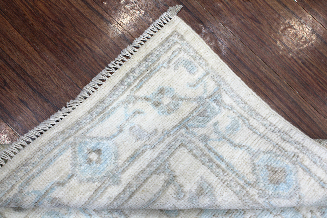 Hand Knotted Afghani Oushak Runner > Design# CCRAC23001 > Size: 2'-7" x 9'-8"