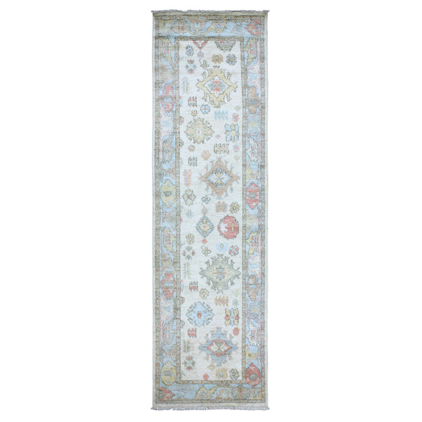 Hand Knotted Turkish Oushak Runner > Design# CCRAC23002 > Size: 2'-9" x 9'-8"