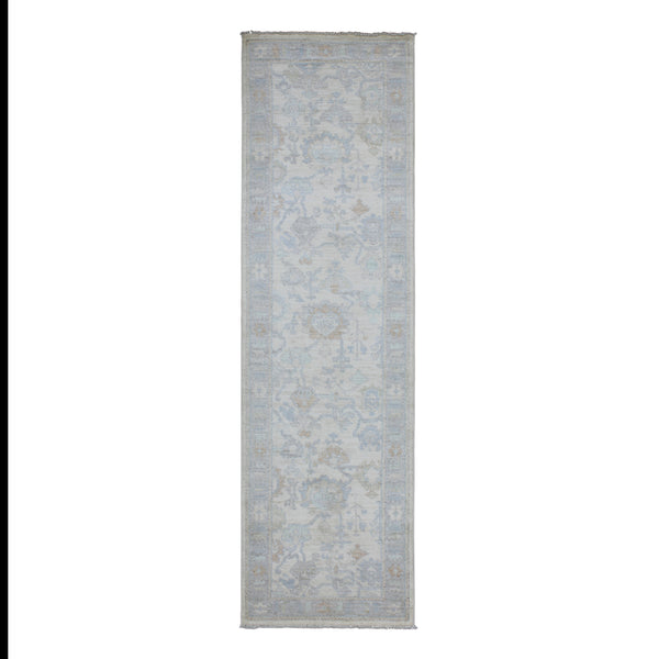 Hand Knotted Turkish Oushak Runner > Design# CCRAC23005 > Size: 2'-1" x 9'-8"