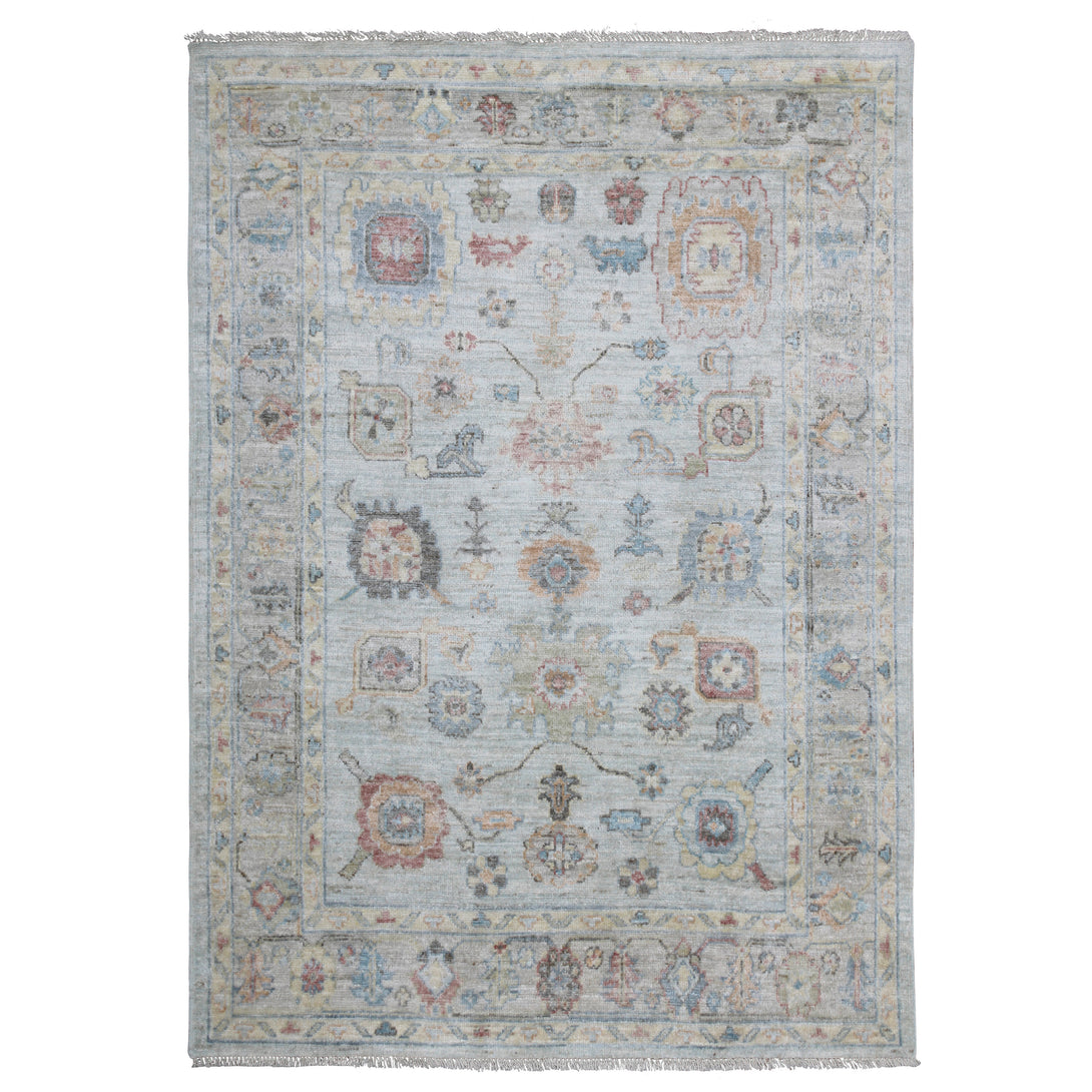 Hand Knotted Afghani Oushak Area Rug > Design# CCRAC23007 > Size: 5'-0" x 7'-0"