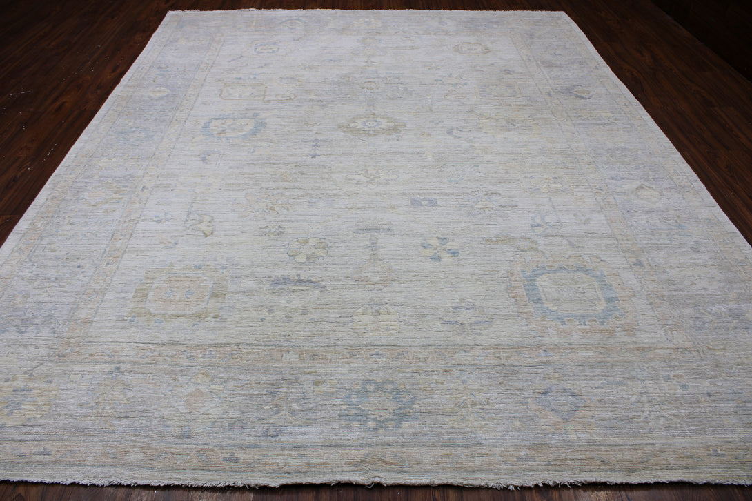 Hand Knotted Afghani Oushak Area Rug > Design# CCRAC23010 > Size: 9'-3" x 11'-8"