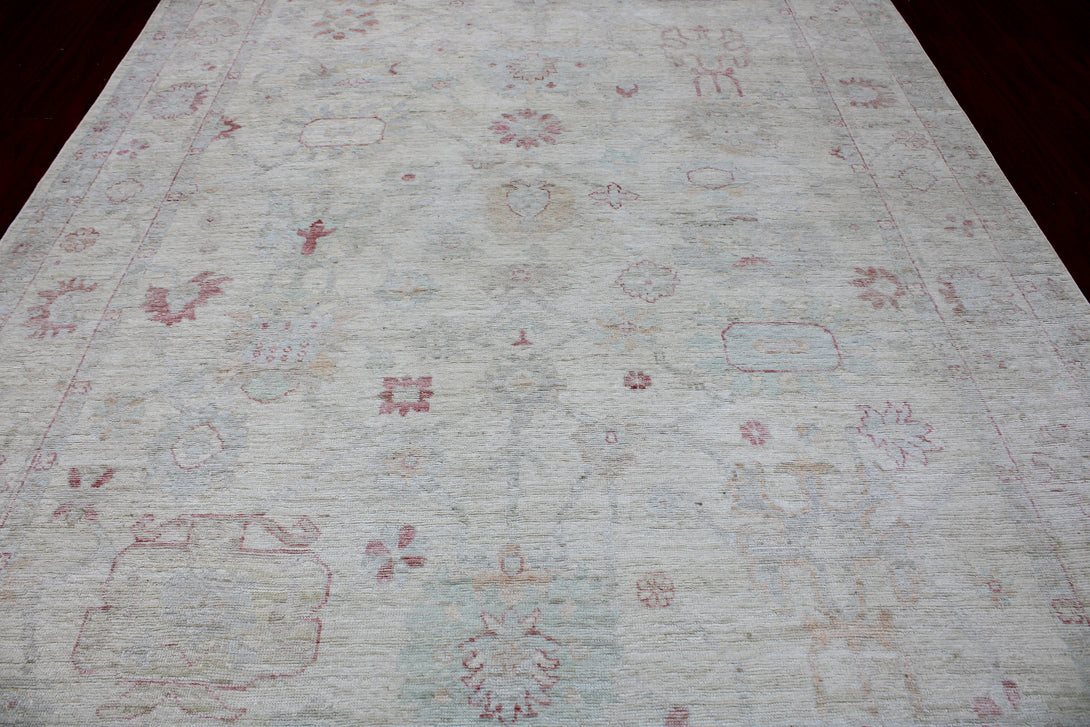 Hand Knotted Afghani Oushak Area Rug > Design# CCRAC23011 > Size: 8'-1" x 11'-11"