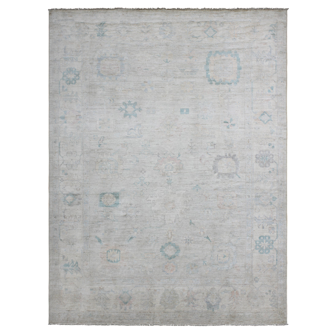 Hand Knotted Afghani Oushak Area Rug > Design# CCRAC23016 > Size: 8'-11" x 11'-11"