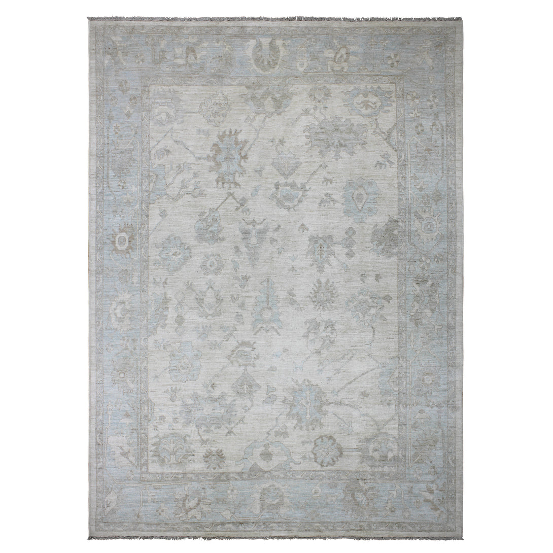 Hand Knotted Afghani Oushak Area Rug > Design# CCRAC23017 > Size: 8'-11" x 12'-2"