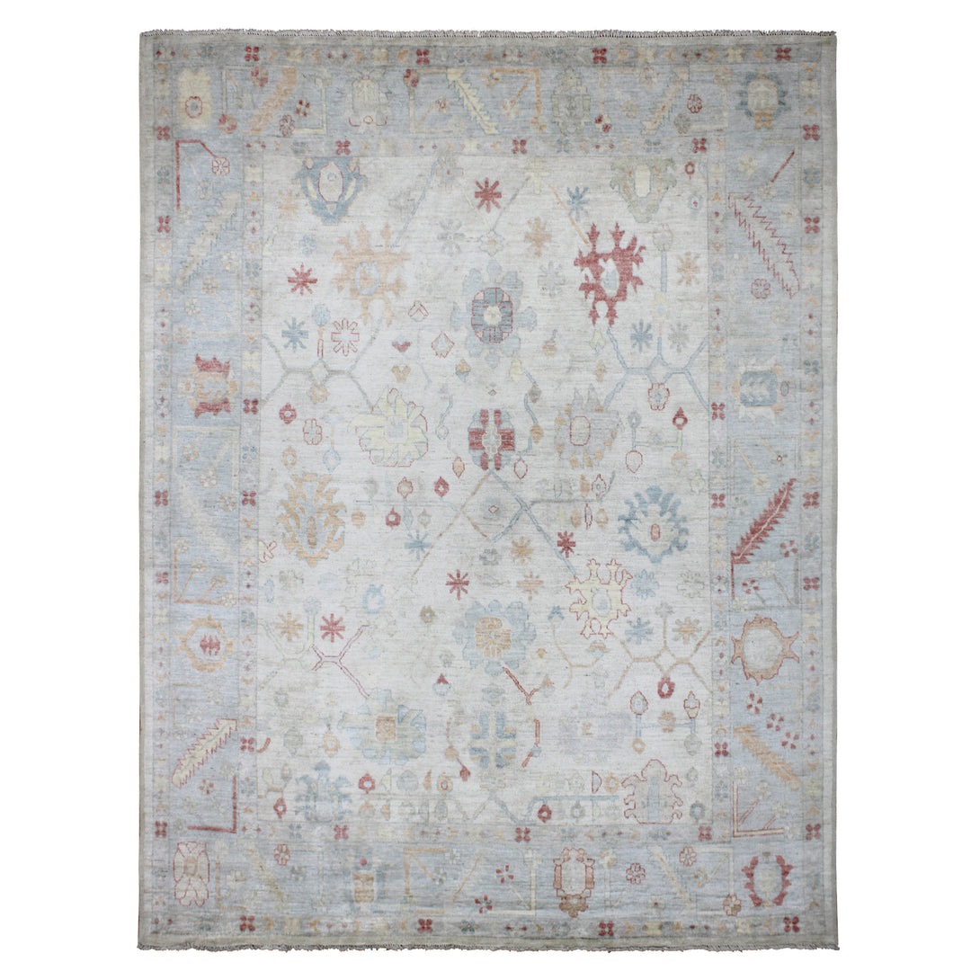 Hand Knotted Afghani Oushak Area Rug > Design# CCRAC23019 > Size: 9'-0" x 11'-9"