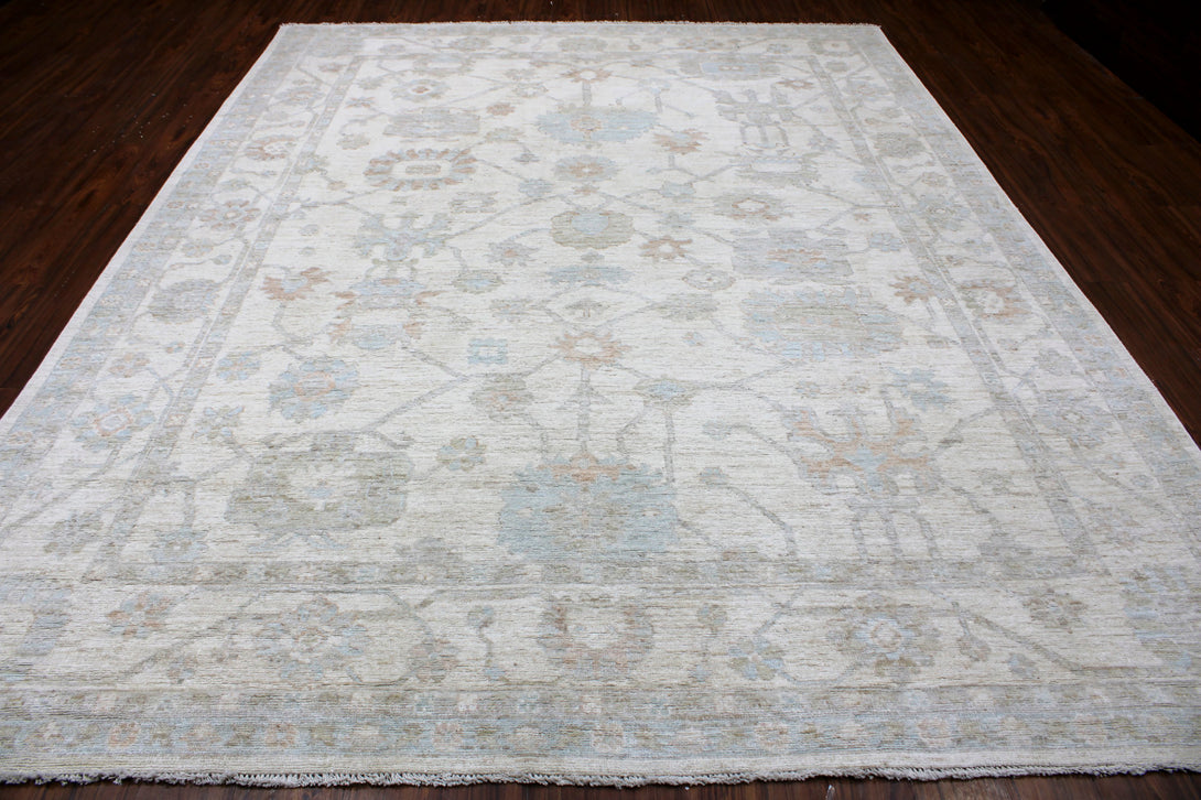 Hand Knotted Afghani Oushak Area Rug > Design# CCRAC23020 > Size: 8'-1" x 11'-9"