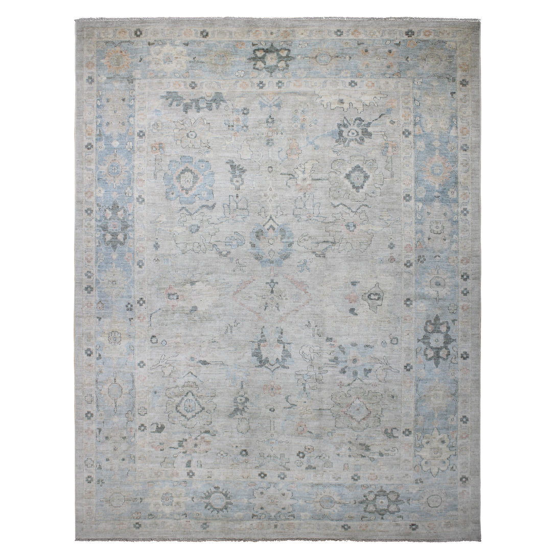 Hand Knotted Afghani Oushak Area Rug > Design# CCRAC23021 > Size: 10'-1" x 12'-1"