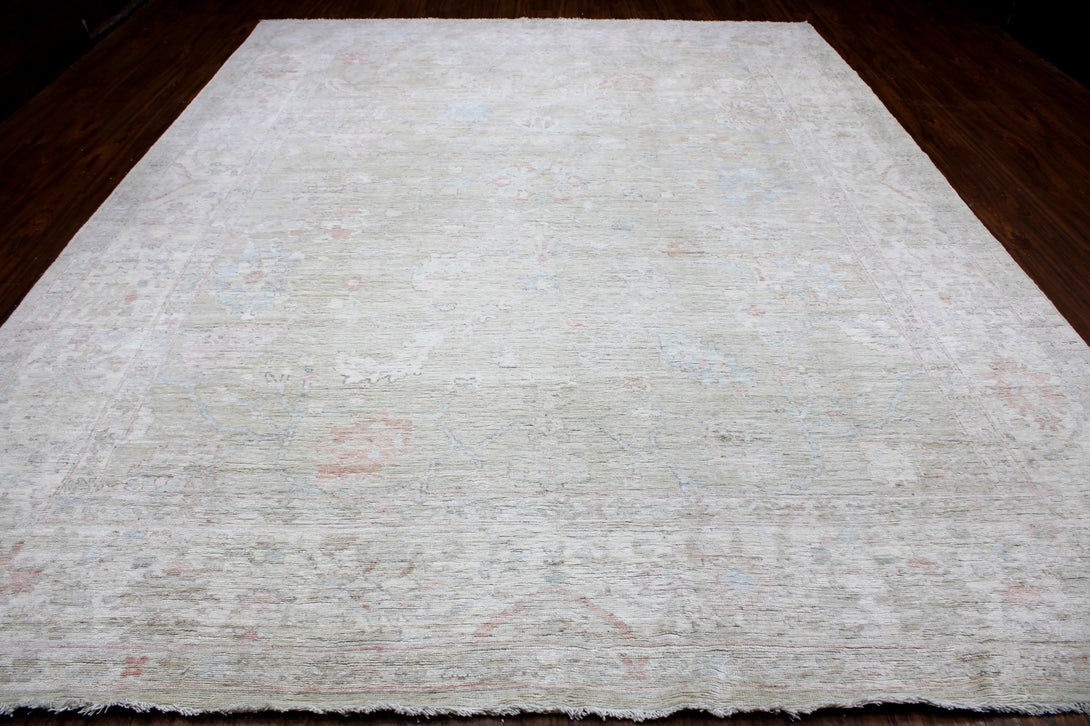 Hand Knotted Afghani Oushak Area Rug > Design# CCRAC23023 > Size: 10'-1" x 13'-8"