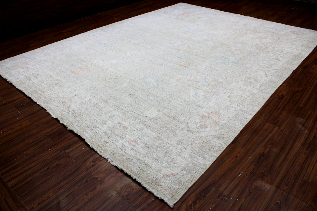 Hand Knotted Afghani Oushak Area Rug > Design# CCRAC23023 > Size: 10'-1" x 13'-8"