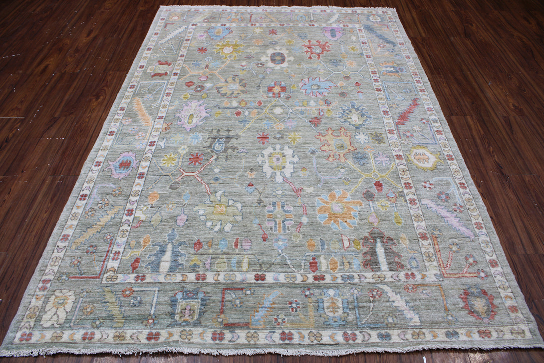 Hand Knotted Afghani Oushak Area Rug > Design# CCRAC23028 > Size: 5'-1" x 8'-8"