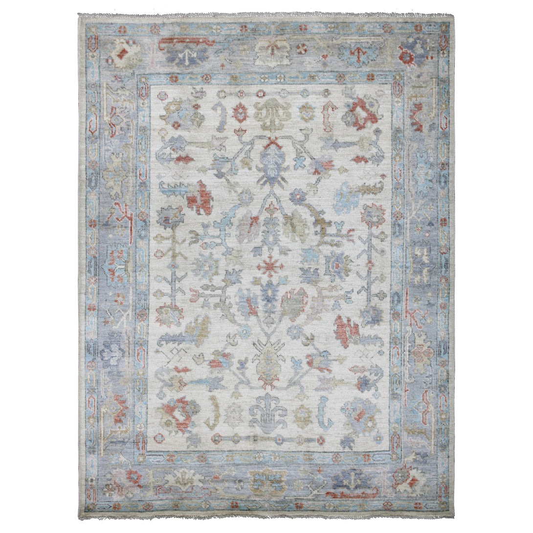 Hand Knotted Afghani Oushak Area Rug > Design# CCRAC23030 > Size: 5'-1" x 6'-9"