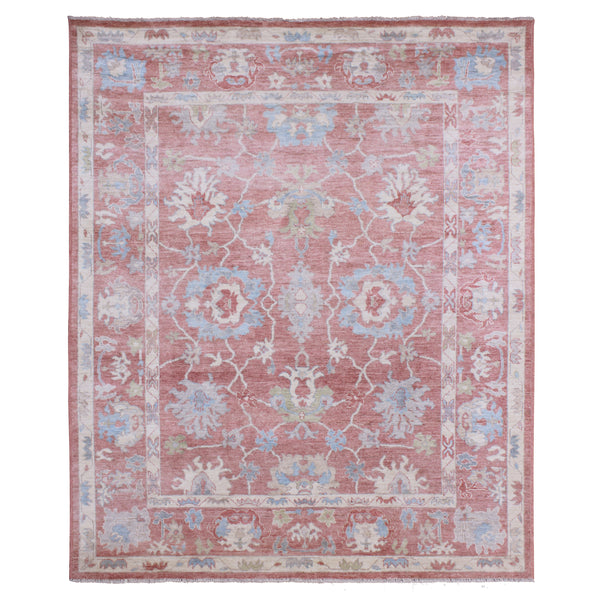 Hand Knotted Turkish Oushak Area Rug > Design# CCRAC23031 > Size: 8'-0" x 9'-8"