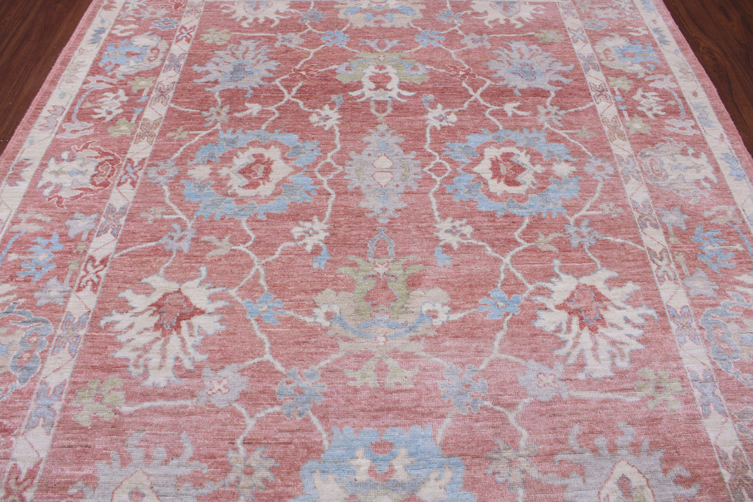 Hand Knotted Afghani Oushak Area Rug > Design# CCRAC23031 > Size: 8'-0" x 9'-8"