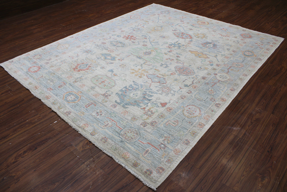 Hand Knotted Turkish Oushak Area Rug > Design# CCRAC23034 > Size: 8'-1" x 9'-9"
