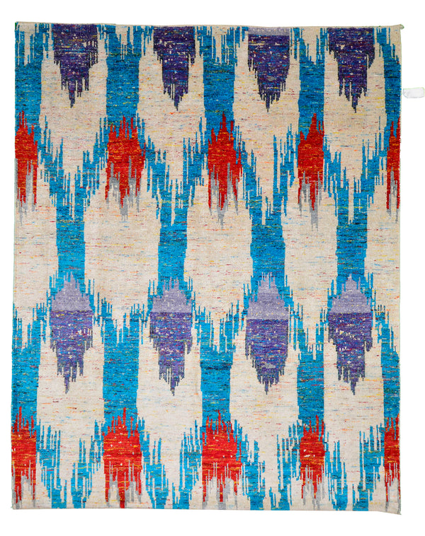 Handmade Indian Saree Silk Rug > Design # 2489 > 8'-0" X 10'-0"