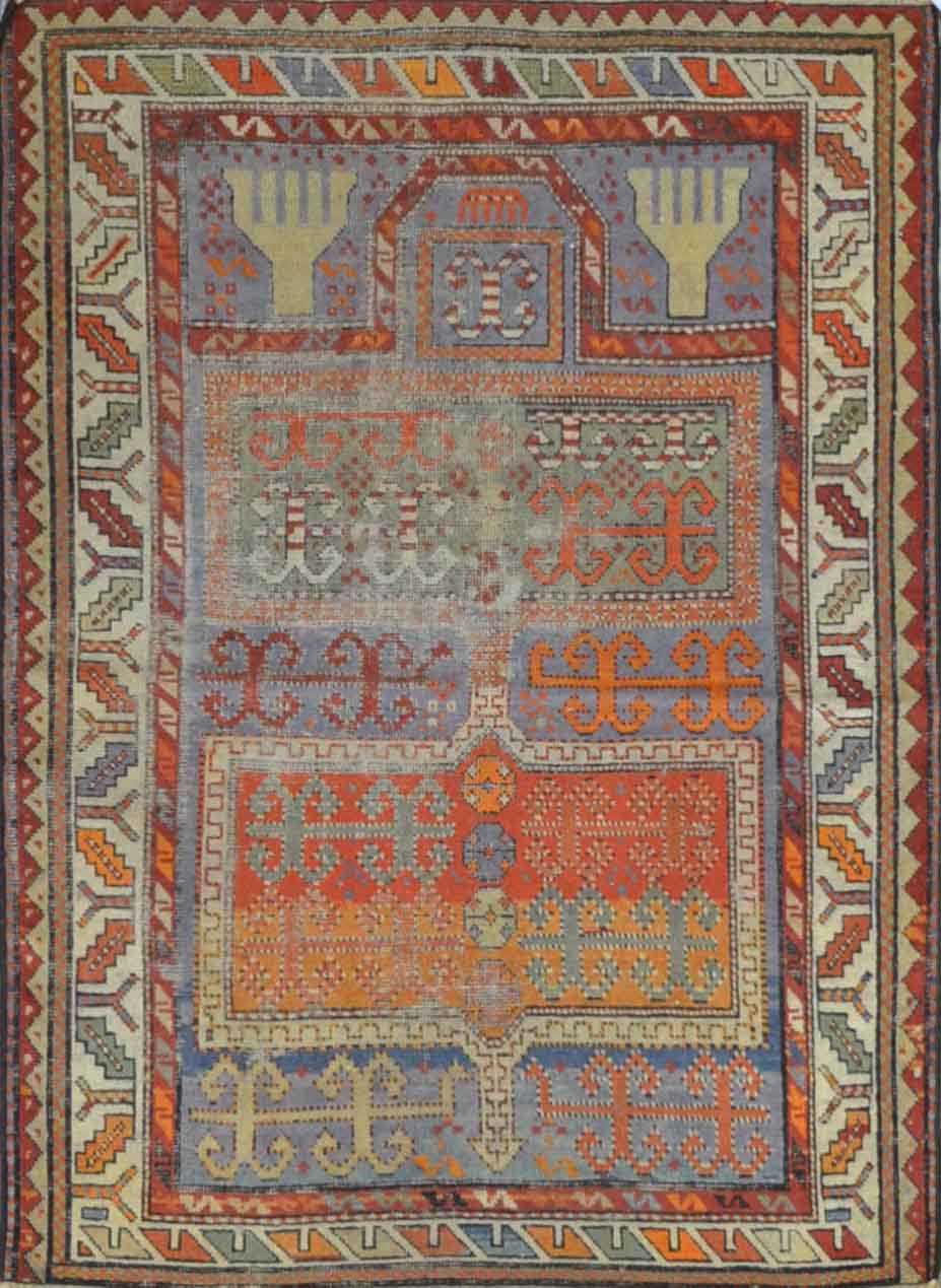 Antique Turkish Prayer Rug SNA 009