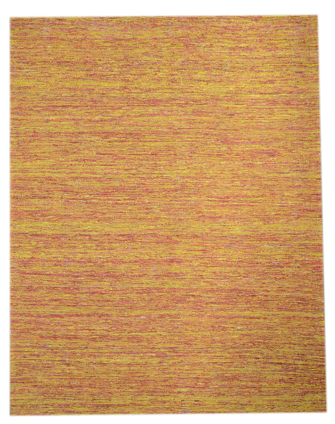 Indian Orange Yellow Saree Silk Rug S2531