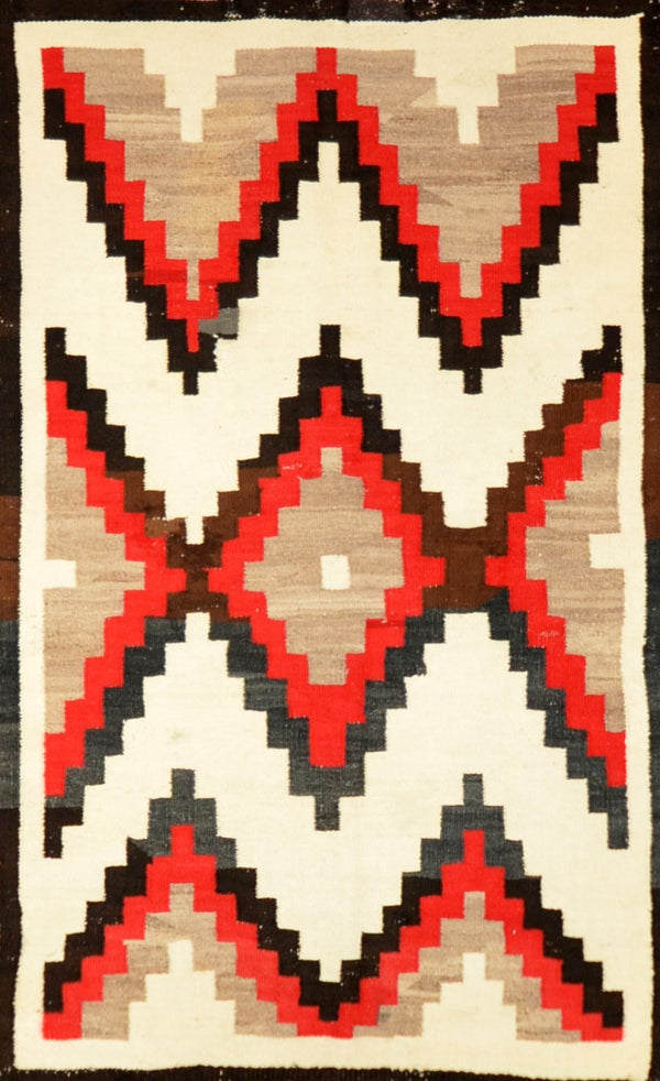 Old American Indian Navajo Rug > Design# 230 > 2'-9" X 5'-0"