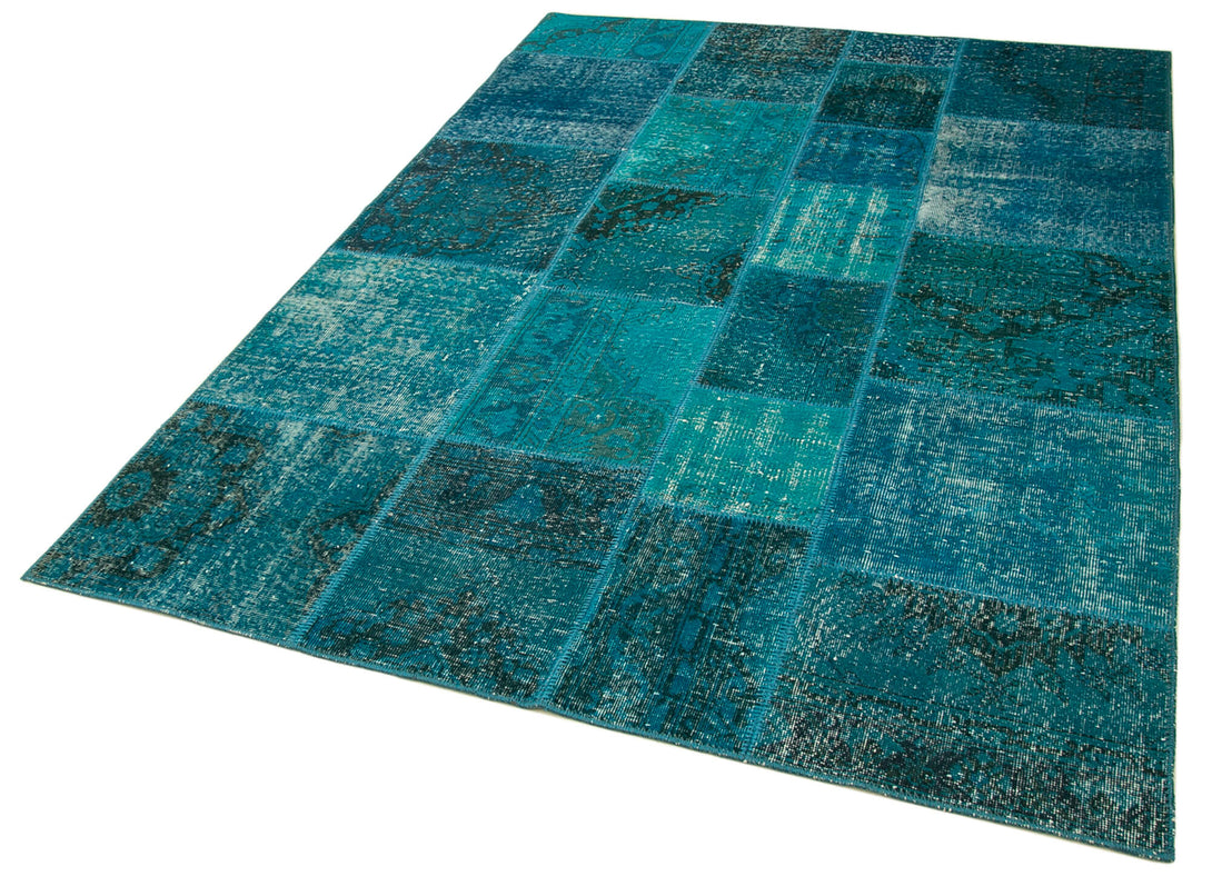 Handmade Patchwork Area Rug > Design# OL-AC-20230 > Size: 5'-7" x 7'-10", Carpet Culture Rugs, Handmade Rugs, NYC Rugs, New Rugs, Shop Rugs, Rug Store, Outlet Rugs, SoHo Rugs, Rugs in USA