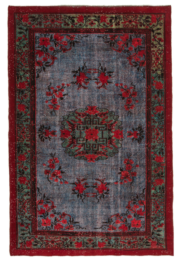 Handmade Overdyed Area Rug > Design# OL-AC-22104 > Size: 6'-5" x 9'-11", Carpet Culture Rugs, Handmade Rugs, NYC Rugs, New Rugs, Shop Rugs, Rug Store, Outlet Rugs, SoHo Rugs, Rugs in USA